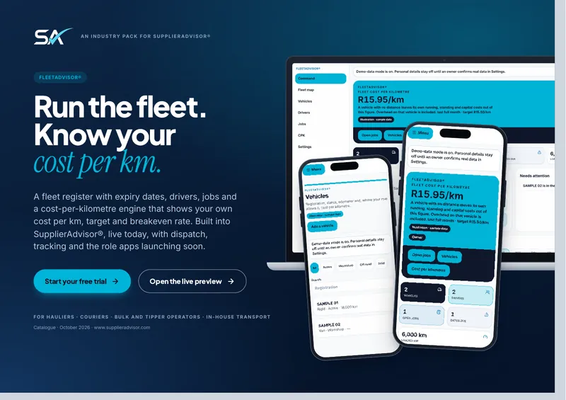 FleetAdvisor® catalogue cover page